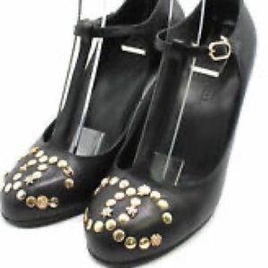 Rare Chanel Lucky Charm Maryjane Rockabilly Wedges